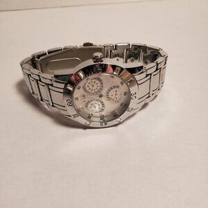Women's Relic Watch Silver Tone Band 34 mm Dial w/ Embellished Bezel